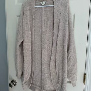 Size L Pink Rose Fuzzy Sweater